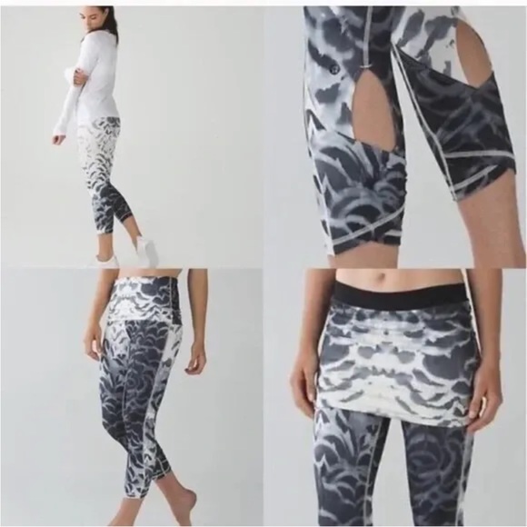 lululemon athletica Pants - Lululemon Wunder Under Pant SE Dance Angel Wing Pretty Plume Size 8